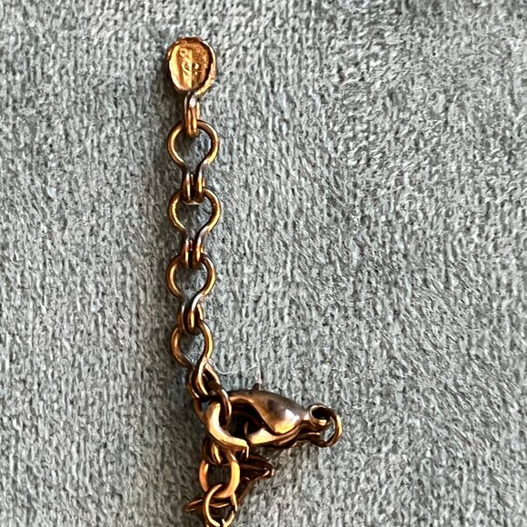 Michael Michaud Botanical Necklace - 16"-17" - Brass / Pink Pearl Pendant - EUC - Picture 4 of 6